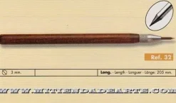 Punta seca mango de madera GR-032