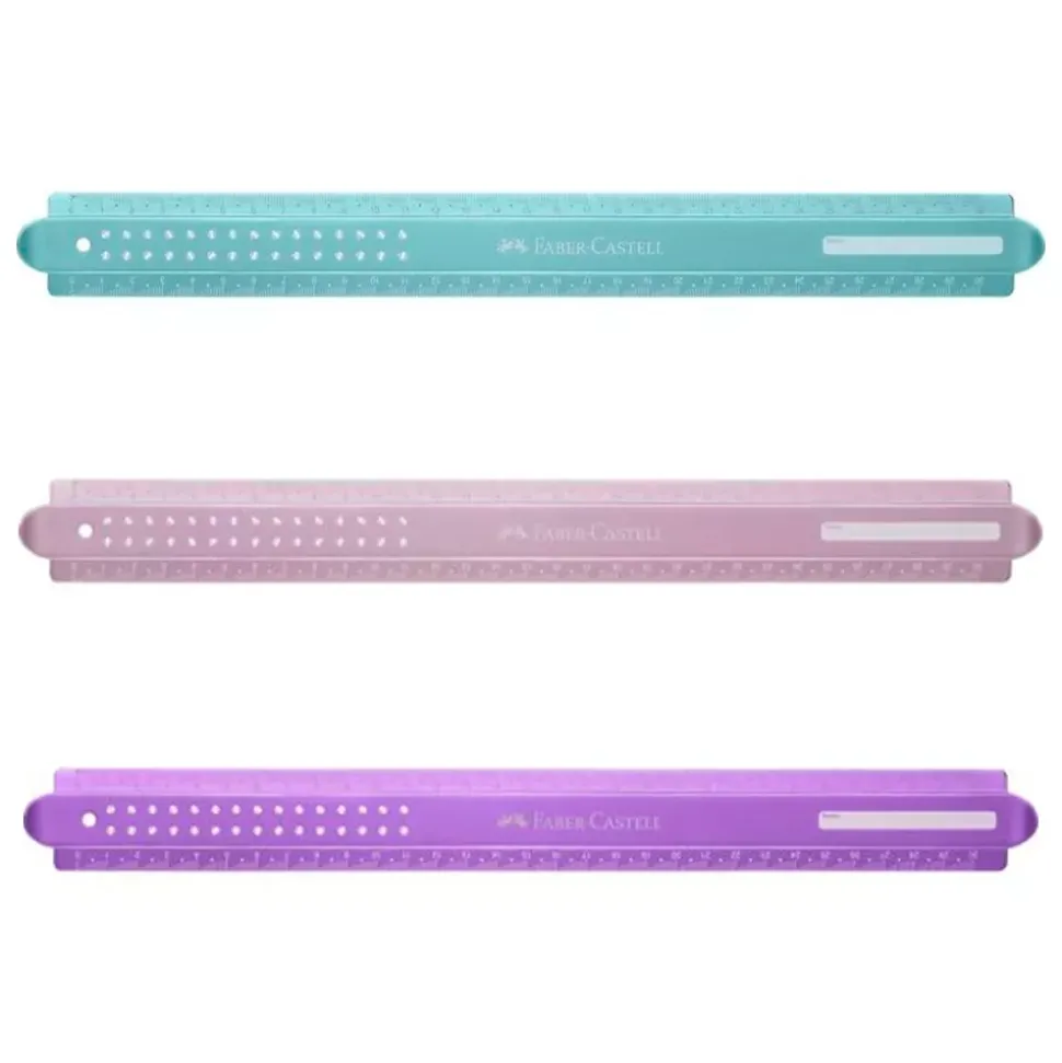 Regla colores surtidos Sparkle Faber-Castell 30cm