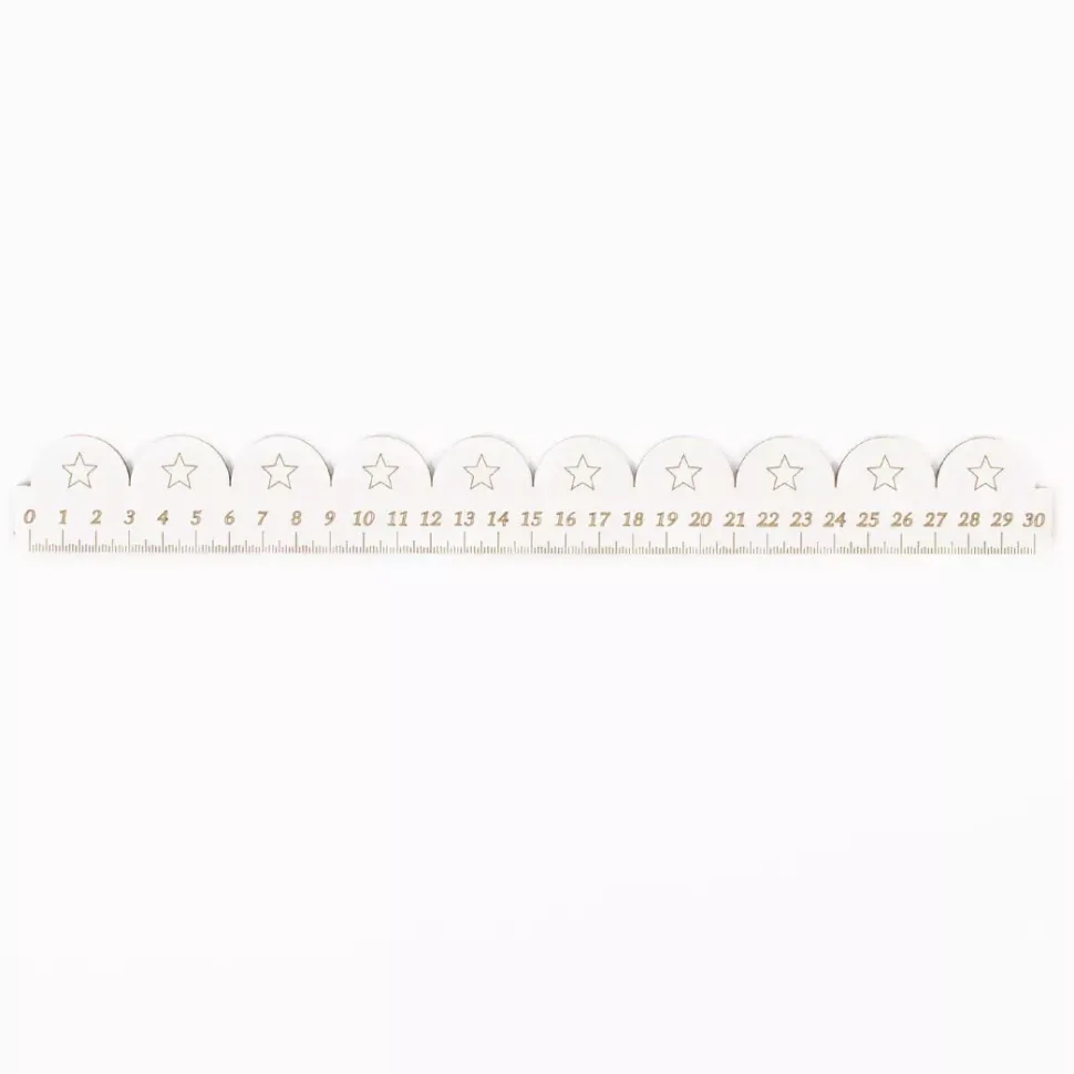 Regla de Madera Con Estrellas Dayka 30cm