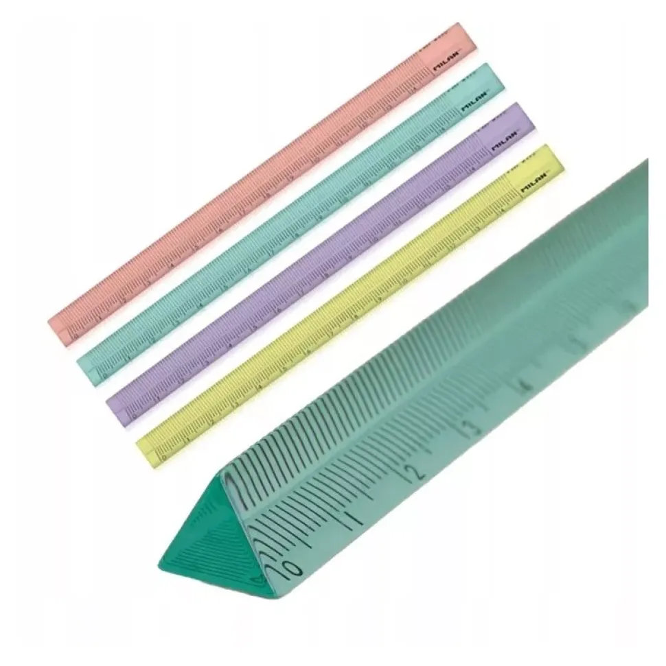 Regla triangular colores surtidos Pastel New Look Milan 15cm