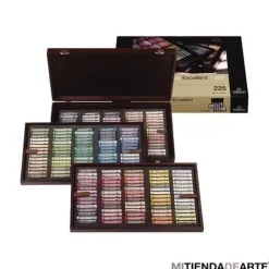 Rembrandt 225 pasteles suaves, caja madera Excellent H225