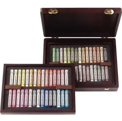 Rembrandt 60 pasteles suaves, caja madera selección retrato Deluxe Rembrandt