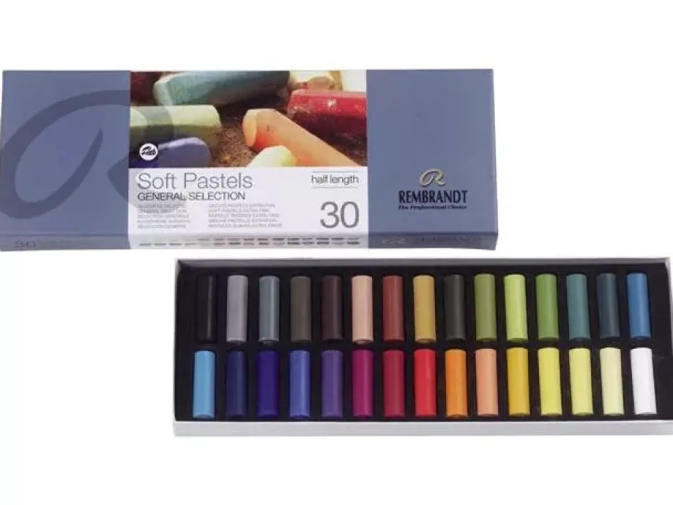 Rembrandt pasteles suaves, set básico con 30 medios pasteles - 300C30.5