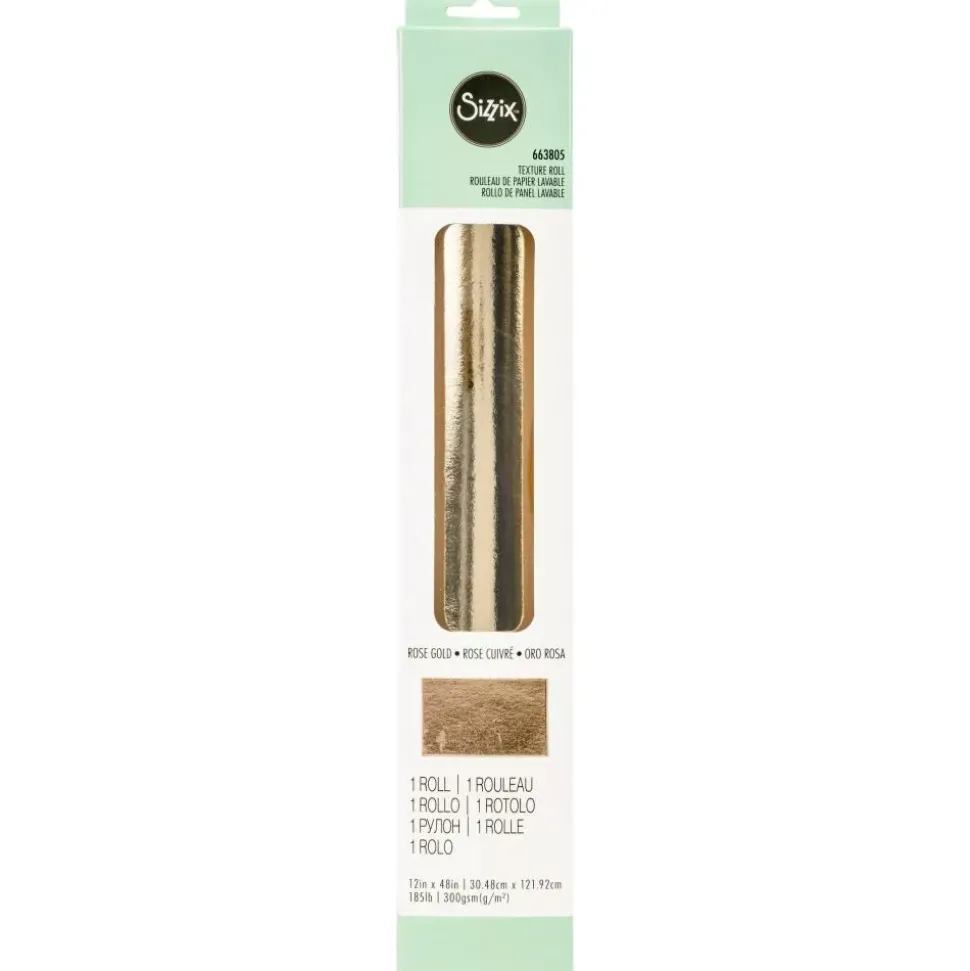 Rollo de Papel Texturizado Rose Gold Sizzix 30x121cm
