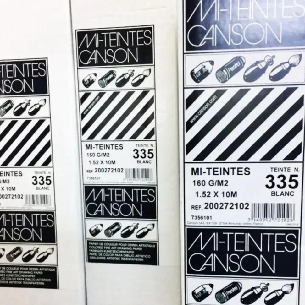 Rollo Papel Mi-Teintes 425 Negro Canson 1,52x10m 160g/m²