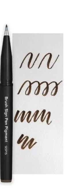 Rotulador Brush Sign Pen Pigment Sepia Pentel