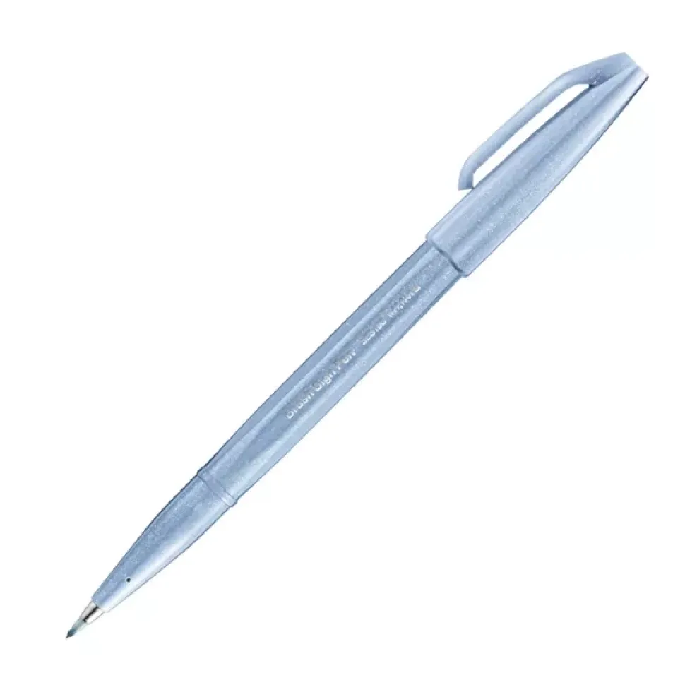 Rotulador Brush Sign Pen Grey Blue Pentel