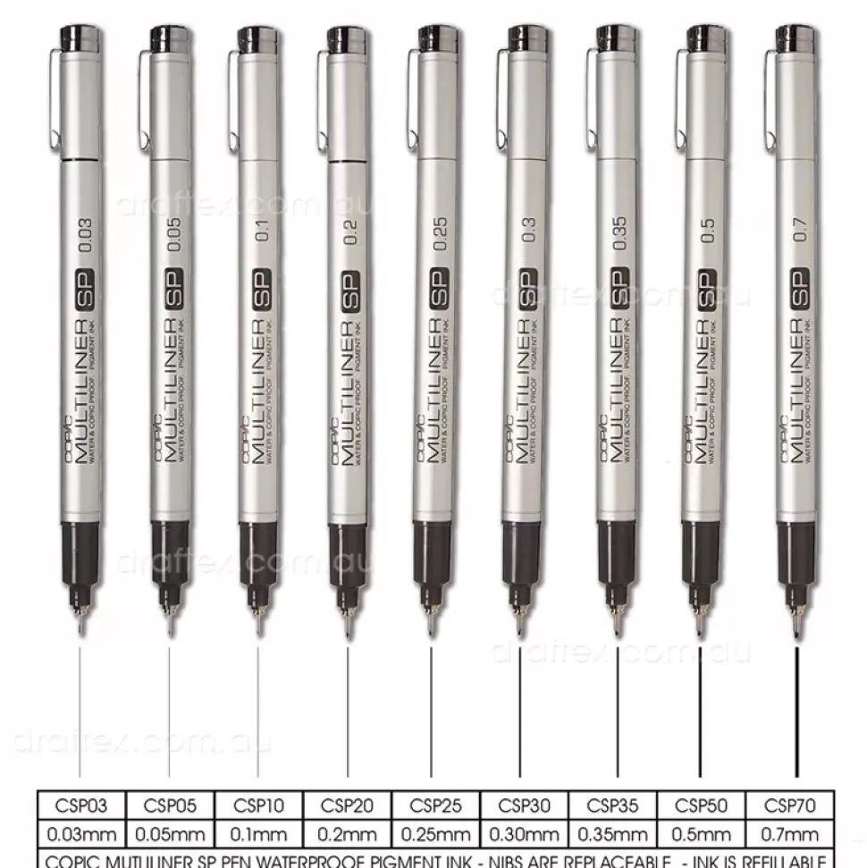 Rotulador calibrado Negro Copic Multiliner SP Punta Pincel BS