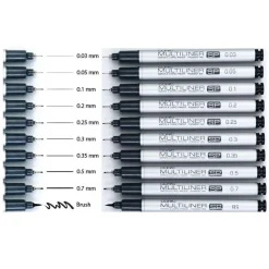 Rotulador calibrado Negro Copic Multiliner SP Punta Pincel BS
