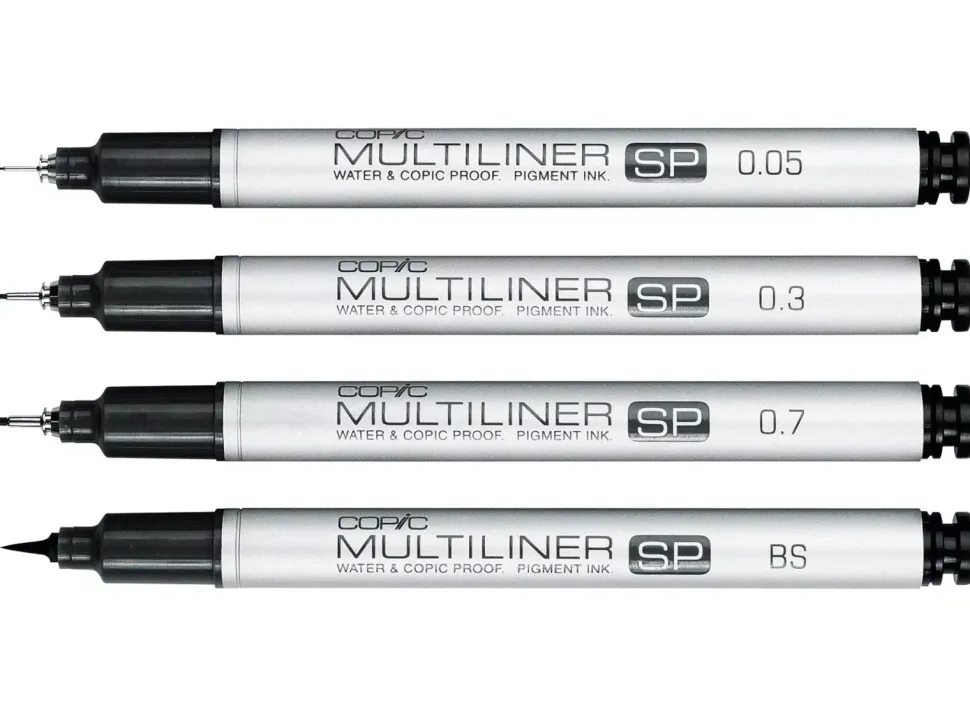 Rotulador calibrado Negro Copic Multiliner SP Punta Pincel BS