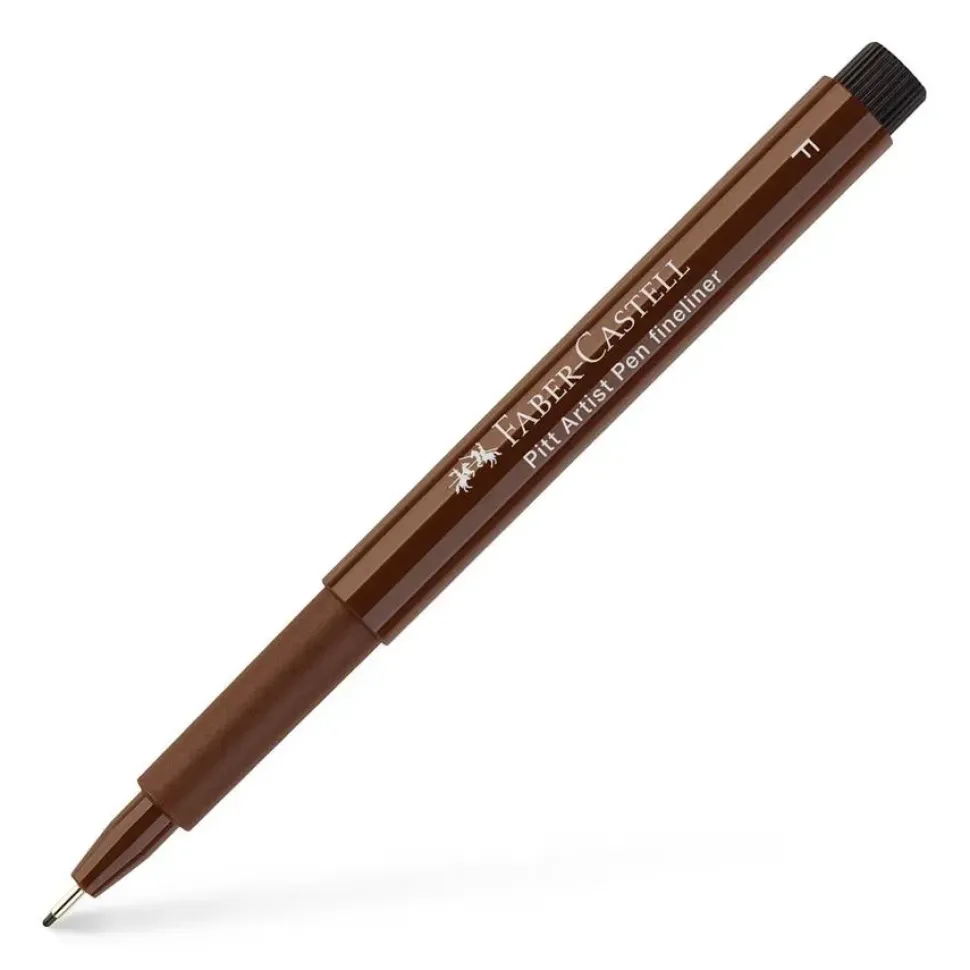 Rotulador Fino Punta Fibra Sepia oscuro F Pitt Artist Pen Faber-Castell