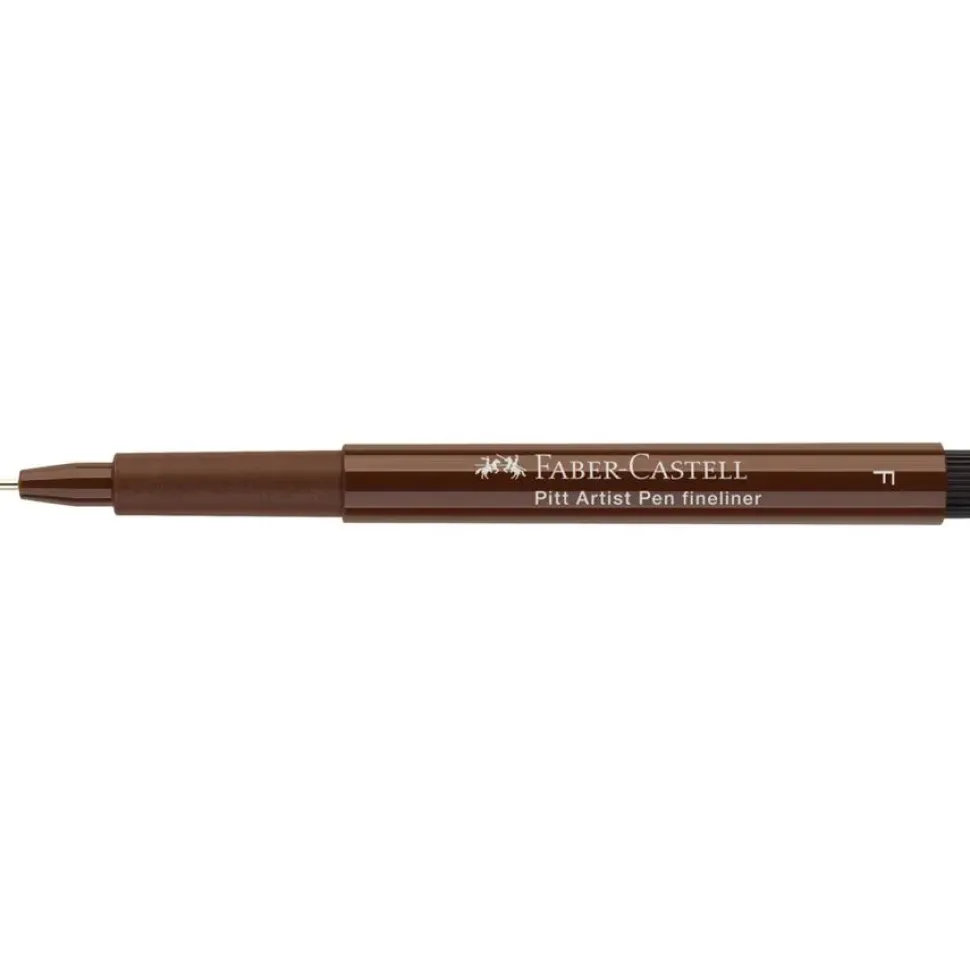 Rotulador Fino Punta Fibra Sepia oscuro F Pitt Artist Pen Faber-Castell
