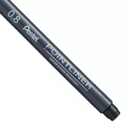 Rotulador Negro Calibrado Pointliner Pentel 0,8mm