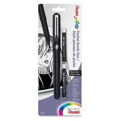 Rotulador punta pincel Pentel +2 Recambios Negro Pentel Poket Brush
