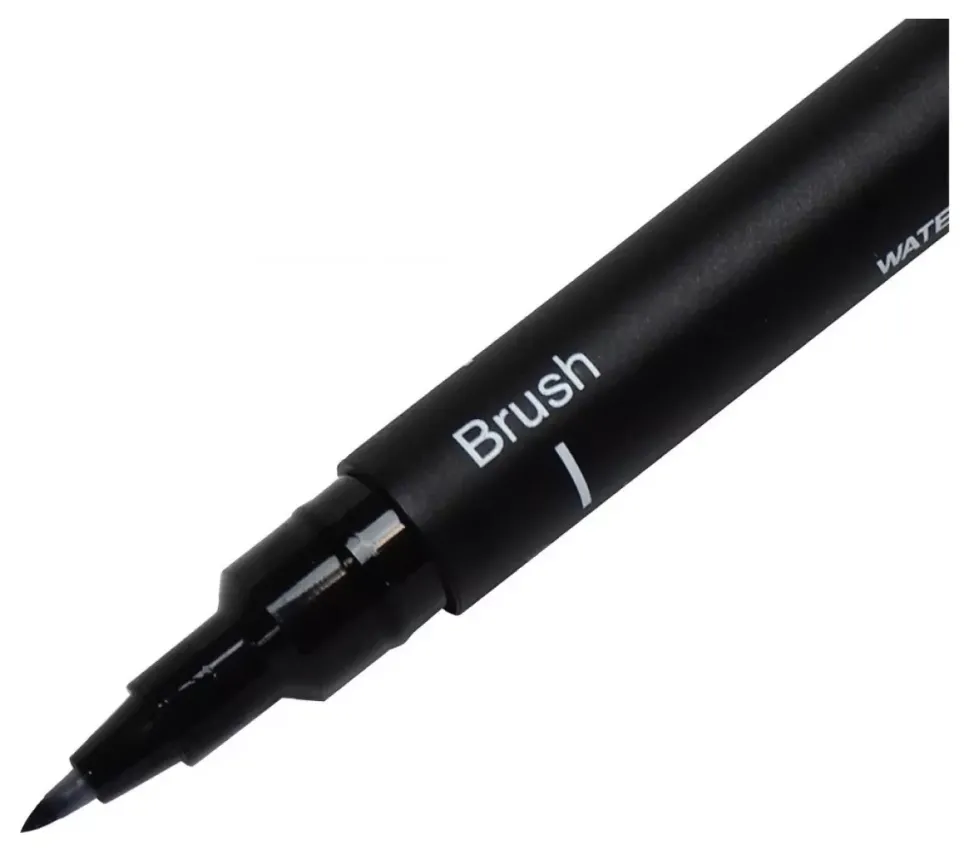 Rotulador Punta Pincel Pin Negro Uni-Ball