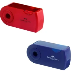 Sacapuntas con Depósito Doble Rojo o Azul Sleeve Faber-Castell