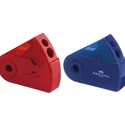 Sacapuntas con Depósito Doble Rojo o Azul Sleeve Faber-Castell