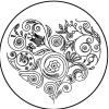 Sello para Lacre Ornate Heart Wax Sealing Manuscript