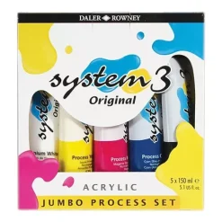 Set 5 acrilicos System3 Daler-Rowney 150ml