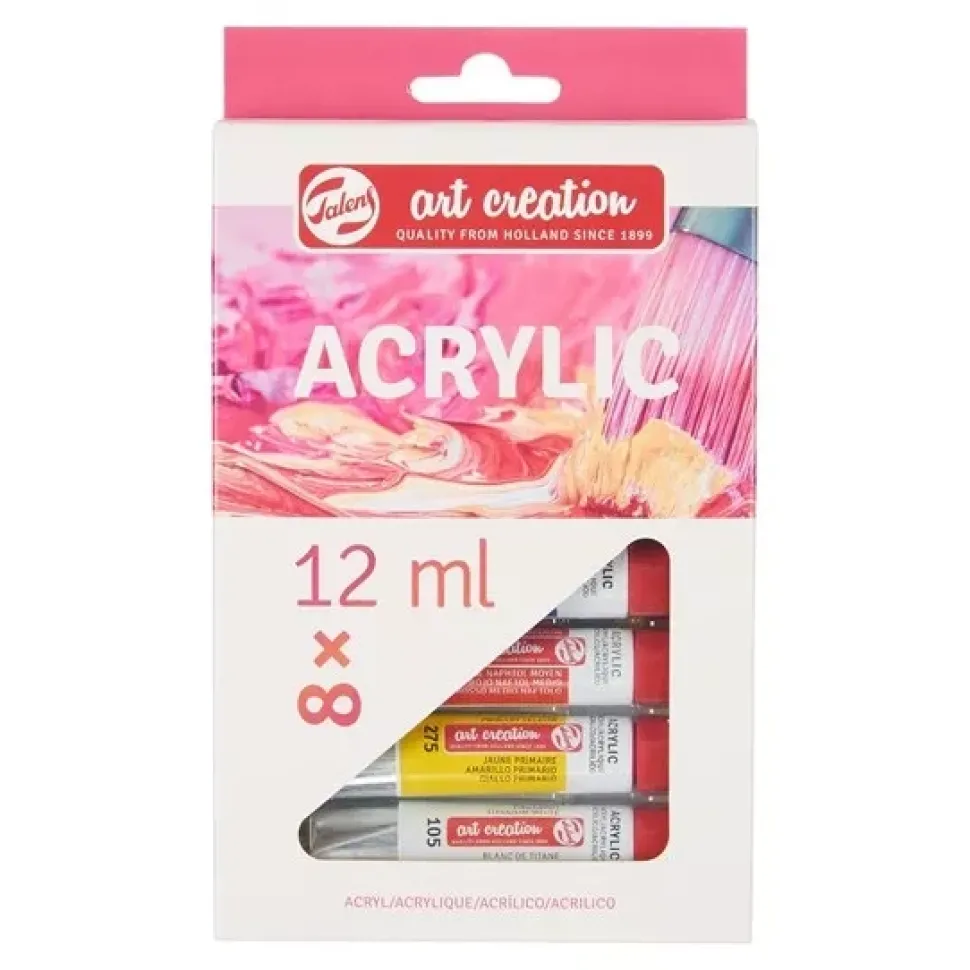 Set 8 Acrílicos Art Creation 12 ml