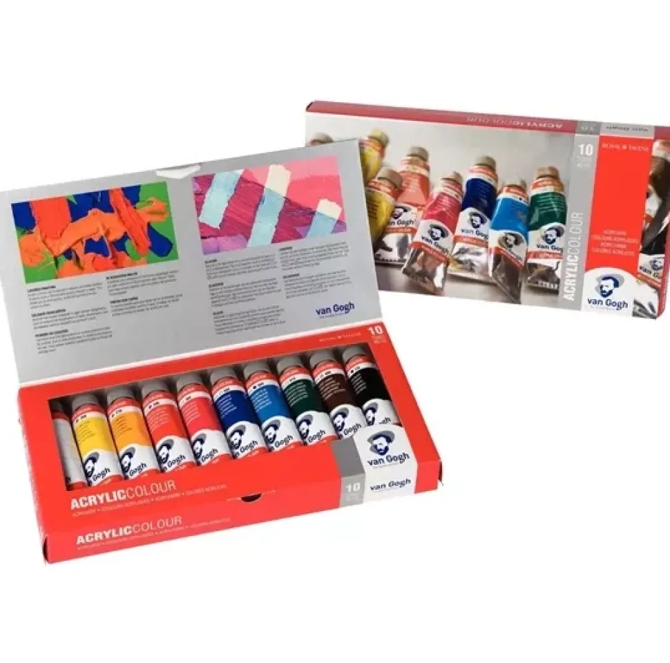 Set 10 acrílicos colores básicos Van Gogh tubo 40ml