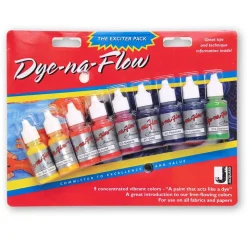Set 9 acrílicos concentrados multisuperficie Exciter Pack Dye-Na-Flow Jacquard 15ml