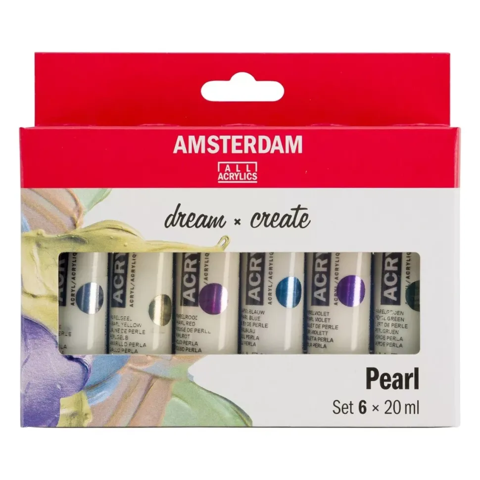 Set 6 Acrílicos Perlados Selección General Talens 20ml
