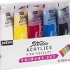 Set 5 acrílicos primarios alta viscosidad Studio Pebeo 100ml