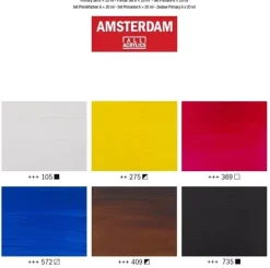 Set 6 Acrílicos primarios Talens 20ml