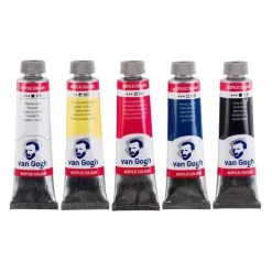 Set 5 acrílicos primarios Van Gogh 40ml