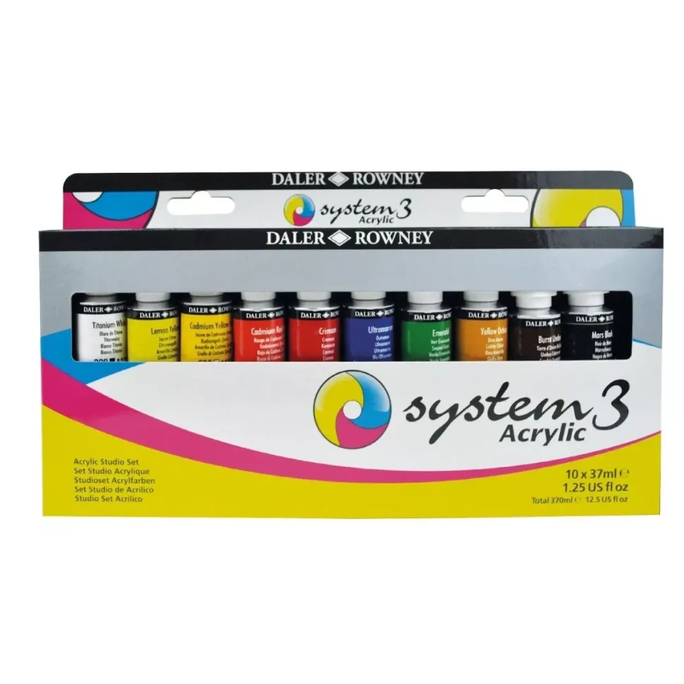 Set 10 acrílicos System3 Daler-Rowney 37ml