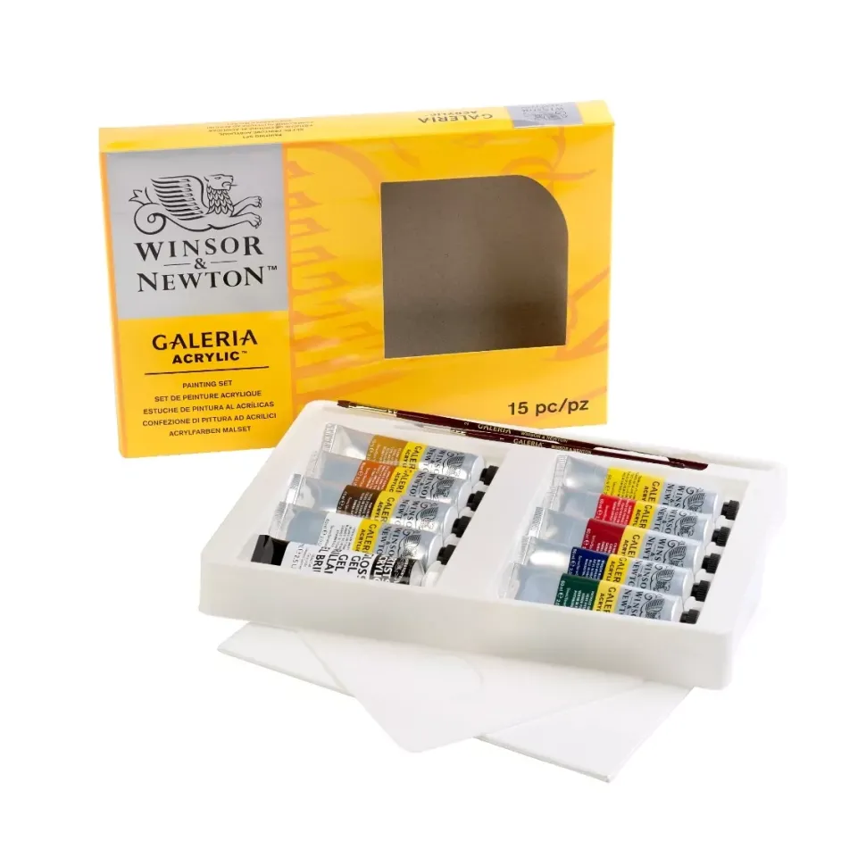 Set 10 acrílicos y accesorios Galería Winsor & Newton 60ml