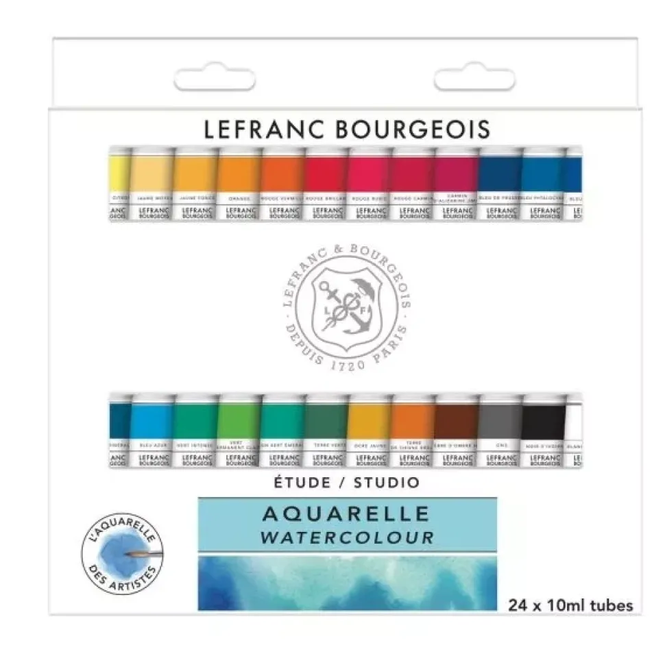 Set 24 acuarela Studio Lefranc and Paris 10ml