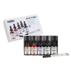 Set 5 acuarelas líquidas y rotulador Aqua Drop Schmincke 30ml