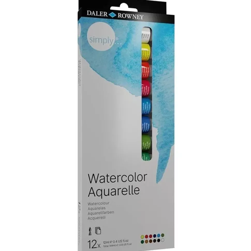 Set 12 acuarelas Simply Daler-Rowney 12ml