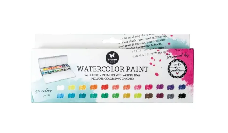 Set 24 acuarelas Watercolor Essentials Studio Light
