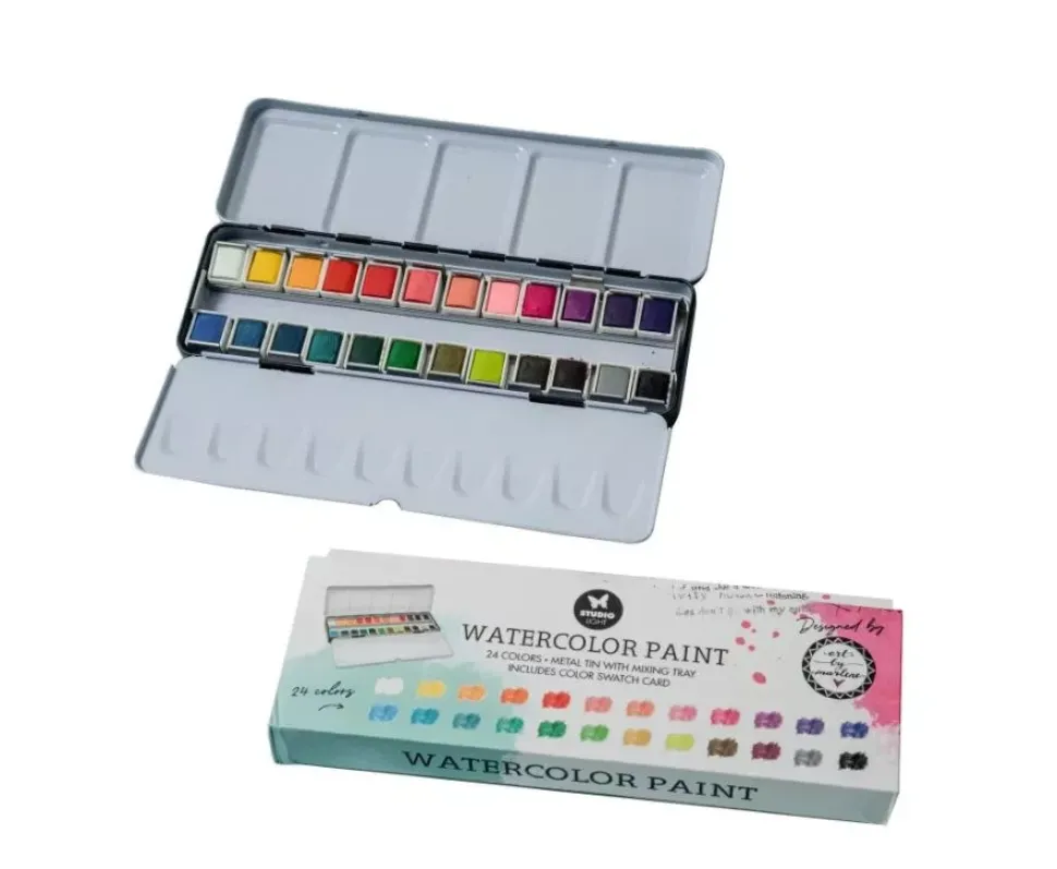 Set 24 acuarelas Watercolor Essentials Studio Light