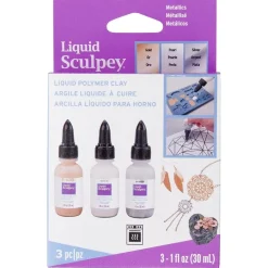 Set 3 arcillas líquidas para horno Colores Metálicos Sculpey