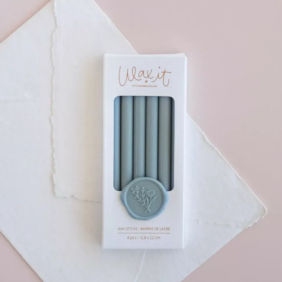 Set 6 Barras de Lacre Haze Blue Wax it Lora Bailora