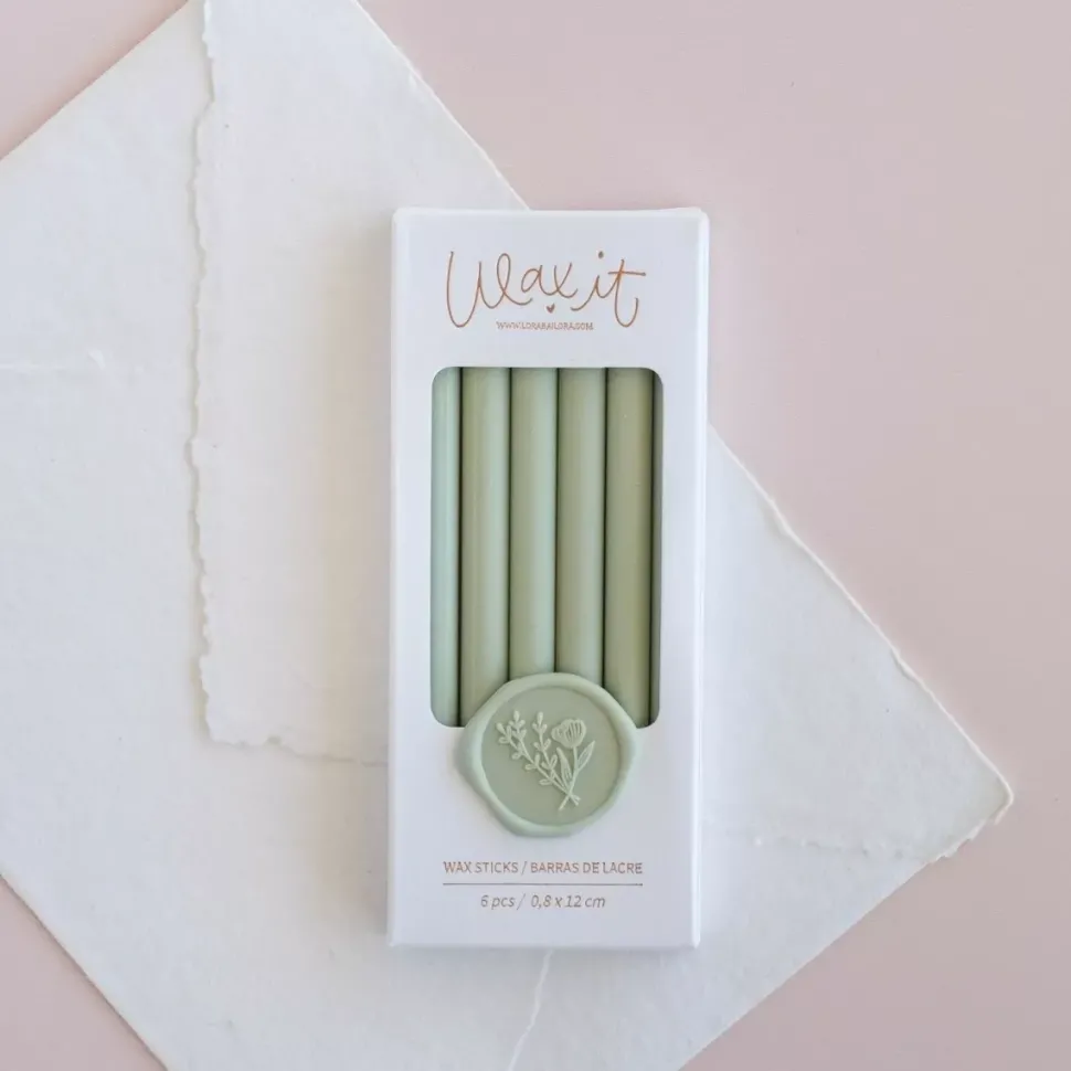 Set 6 Barras de Lacre Sage Wax it Lora Bailora