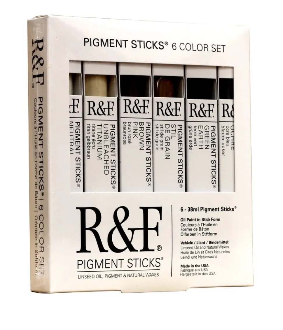 Set 6 Barras de pigmento al óleo Earth Tones R&F 38ml