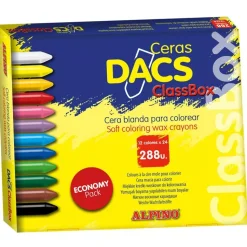 Set 288 ceras de colores Dacs ClassBox Alpino
