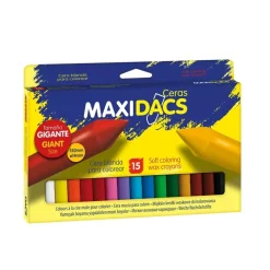 Set 15 ceras de colores gigantes para niños MaxiDacs Alpino