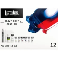 Set 12 colores acrílicos Heavy Body Pro Starter Liquitex 59ml