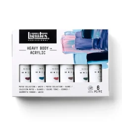 Set 6 colores acrílicos Muted Collection + white Heavy Body Liquitex 59ml
