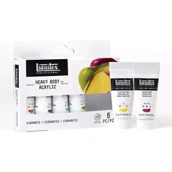 Set 6 colores vibrantes acrílicos Heavy Body Liquitex 22ml