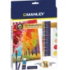 Set 16 elementos para pintura acrílica Manley