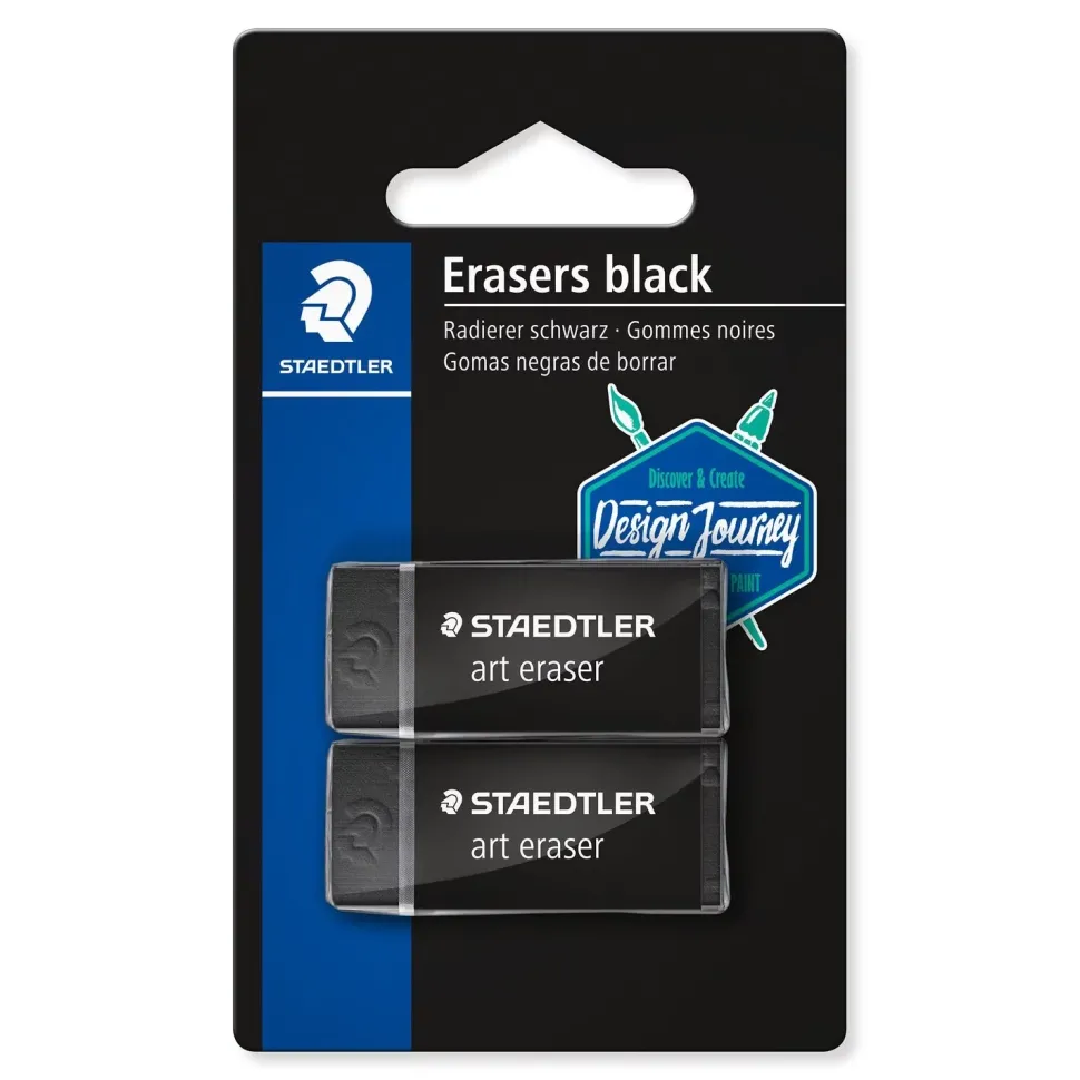 Set 2 Gomas de Borrar negras Staedtler