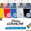 Set 5 Gouache fino colores primarios Studio Pebeo 100ml