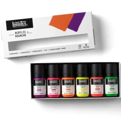 Set 6 Guache acrílico flourescente Pro Liquitex 59ml